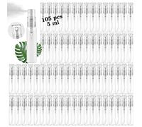 Mini flaconi spray da 5 ml in vetro trasparente, riutilizzabili, a nebulizzazione fine, per campioni, profumi, cosmetici, cosmetici, cosmetici, per viaggi, oli essenziali