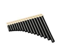 Mini flauto di Pan portatile 18 tubi Flauto di Pan professionale C portatile Strumento musicale Mini for principianti(Black-16)