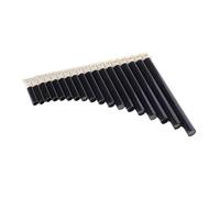 Mini flauto di Pan portatile Flauto di Pan a 16 tubi a tono C Facile da imparare a facile usare for aspiranti musicisti a foro(Black-18)