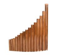 Mini flauto di Pan portatile Flauto di Pan bambù 15 Tubi G Chiave portatile Sinistra Destra Adulti Principianti Pratica tradizionale strumento a fiato in legno(Brown Right-Hand)