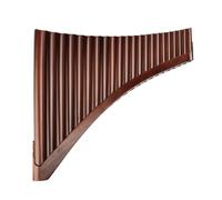 Mini flauto di Pan portatile Flauto di Pan marrone chiave G 22 tubi bambù tradizionale for legni Facile da trasportare Nessun fondo PanFlute fatto a mano angelo(Brown-Left-BIG)