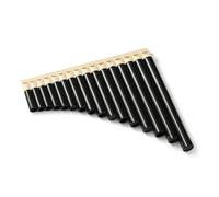 Mini flauto di Pan portatile Flauto di Pan portatile a 18 tubi con chiave C professionale Strumento musicale in plastica Mini flauto(Black-16)