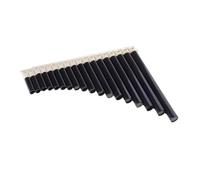 Mini flauto di Pan portatile Flauto di Pan portatile a 18 tubi con chiave C professionale Strumento musicale in plastica Mini flauto(Black-18)