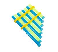 Mini flauto di Pan portatile Mini flauto di Pan portatile in plastica Strumento fai-da-te Strumenti musicali Modello assemblaggio for piccoli studenti regalo