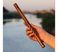 Mini flauto ottavino senza foro Dimo Flauto di bambù Strumento musicale in legno for principianti portatile for adulti (Color : F tone 38cm)