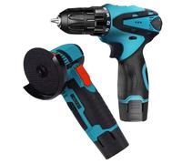Mini Flex Smerigliatrice Angolare 2 Batterie 12 V + Avvitatore Trapano Portatile