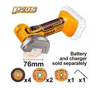 Mini Flex Smerigliatrice batteria INGCO 20V Taglio Laterale Solo Macchina