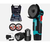 Mini Smerigliatrice a Batteria 18v - 2 batterie + 5 dischi 76mm