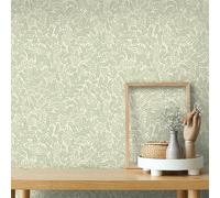 Mini Foglie Carta da Parati 13631 Verde Trama Botanico Fogliame Percorso Holden