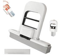 Mini Foldable Desktop Mop, Mini Mops for Small Spaces with Replacement Mop Head, Self-Squeeze, No Hand Wash, Wet and Dry Use Cleaning System for Kitchen Bathroom Home & Travel Use (1 Pcs Black)