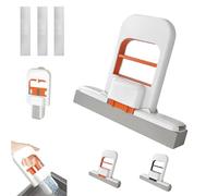 Mini Foldable Desktop Mop, Portable Mini Cleaning Mop, Wet and Dry Use Cleaning System Small Cotton Mops for Bathroom, Kitchen, Desktop, Glass, Living Room, Car (1Pcs*Orange)