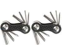 Mini-Folding Tool M-Wave Mini 7 Carbon, Carbon Housing, 7 Functions Weight: 61 G, Each On Card (Confezione da 2)