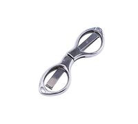 Mini forbici pieghevoli portatili in acciaio inossidabile Portachiavi Forbici pesca Pacchetto carta blister Forbici tascabili viaggio Forbici pieghevoli di sicurezza(Argento)