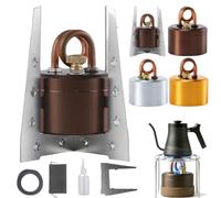 Mini fornello ad alcol - Mini bruciatore portatile ad alta potenza per esterni e stufa ad alcool, 2026 nuovo leggero alluminio fornello da campeggio con supporto stabile per zaino in spalla