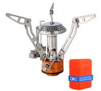 Mini Fornello Campeggio 3200W Esterno a Gas 1 Fiammante Pieghevole + Cartucce di