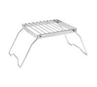 Mini fornello pieghevole portatile, leggero, in acciaio inox, per cucinare all'aperto, escursionismo, zaino in spalla e picnic, supporto compatto per fornelli a gas e falò