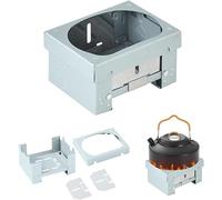 Mini fornello portatile a combustibile solido, pieghevole, per campeggio, trekking, picnic, barbecue, formato tascabile