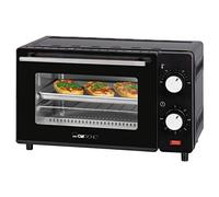 Mini forno Clatronic MB 3746 | Camera di cottura da 8 litri | Riscaldamento superiore e inferiore | Regolazione continua della temperatura (100 °C-230 °C) | Incl. griglia, teglia e pinze | Nero