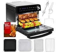 Mini Forno Friggitrice ad Aria da 14L | Versatile Airfryer XXL da 1800W con Finestra Osservare, Forno 11 in 1 Temperatura Mas 210℃, Mini Forno Friggitrice ad Aria Calda con 7 Accessori e Ricettario