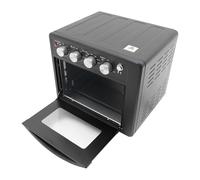 Mini forno portatile, 13 kg, multifunzione, 25 l, grande volume, con teglia per pizza, teglia e cestino ad aria, 42 x 36 x 40 cm, forno multifunzione per famiglie, ristoranti e panetterie, nero