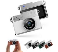 Mini fotocamera 1080P, portachiavi videocamera digitale HD, videocamera portatile, piccola fotocamera nostalgia retrò, micro videocamera per foto e video da viaggio (bianco senza scheda di memoria)