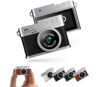 Mini fotocamera 1080P, portachiavi Videoregistratore digitale HD, portatile, piccola fotocamera nostalgia retrò, micro videocamera per foto e video da viaggio (colore nero senza scheda di memoria)