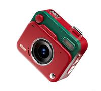 Mini fotocamera digitale CCD retrò con sensore da 8 MP e video HD 1080p, corpo compatto in ABS per studenti, fotografia di viaggio, stabilizzazione elettronica dell'immagine, marrone (rosso)