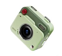 Mini fotocamera digitale CCD retrò con sensore da 8 MP e video HD 1080p, corpo compatto in ABS per studenti, fotografia di viaggio, stabilizzazione elettronica dell'immagine, marrone (verde)