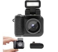 Mini fotocamera digitale con schermo LCD da 1,4 pollici 1080P 32 GB Base di ricarica Monoreflexes a forma di CMOS piccolo compatto portatile registratore video facile da usare (nero)