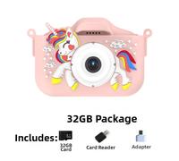 Mini fotocamera digitale per bambini 1080P HD con doppio obiettivo e schermo dis