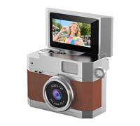 Mini fotocamera digitale retrò 1080P FHD, schermo IPS da 0,96", 6 filtri, formato AVI, compatibile con il trasferimento da telefono - Marrone