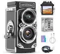 Mini Fotocamera Digitale Retrò,Fotocamera Digitale Vintage, 1080p Fhd Video 12Mp Autofocus, Macchina Fotografica Digitale Compatta Con Scheda Da 16 Gb Adatto a Principianti e Adolescenti