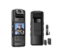Mini fotocamera per il corpo, A23 Body Camera Ruota di 180 ° Videocamera Visione notturna 1080P Bodycam Registrazione video Cam Clip magnetiche Mini fotocamere per le forze dell'ordine, consegna
