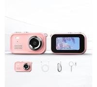 Mini fotocamera portachiavi con video 1080p a 30 fps, fotocamera digitale con display a colori da 1,47 pollici, cinque filtri creativi, videoregistratore portatile per uso esterno (rosa)