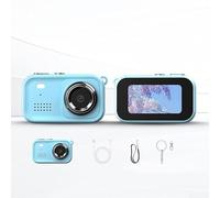 Mini fotocamera portachiavi con video 1080p a 30 fps, fotocamera digitale con display a colori da 1,47 pollici, cinque filtri creativi, videoregistratore portatile per uso esterno (blu)
