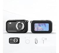 Mini fotocamera portachiavi con video 1080p a 30 fps, fotocamera digitale con display a colori da 1,47 pollici, cinque filtri creativi, videoregistratore portatile per uso esterno (nero)