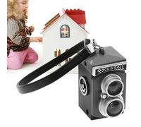 Mini fotocamera retrò - Camera delle bambole in miniatura vintage - accessorio di scena realistico SLR, piccola fotografia, display da collezione, decorazione creativa per fotocamera
