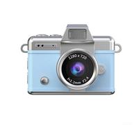 Mini fotocamera retrò, portatile per mini fotocamera digitale portachiavi con schermo flip a 180°, 1,44 pollici HD Retro Snap micros registratore per viaggi studio (blu)