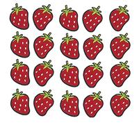 Mini fragole ricamate da cucire o applicare con da stiro, per cappelli, giacche, magliette, jeans, , 20 pezzi