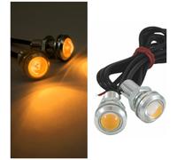 MINI FRECCE MOTO AUTO SCOOTER MINI LUCI UNIVERSALI A LED CROMATE LUCE ARANCIONE
