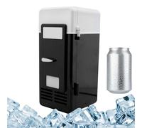 Mini Fridge, Beverage Cooler, 7.68x3.74x3.74 Inches, Desk Mini Refrigerator, Compact Powered Warmer, Fast Cooling and Heating System for Bedroom, Dorm, Gaming Room, Travel, Classroom, Car