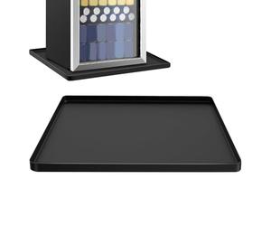 Mini Fridge Mat 23.62 X 23.62 Inches | 24x24inch Silicone Non-Slip Reusable Protector,Mini Fridge Accessories - For Bedroom Dorm Home Office Moving Under Kitchen Hotel RV Indoor