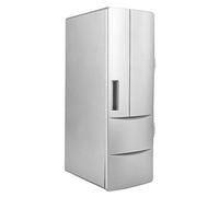 Mini frigo, 2 lattine USB Portatile più Freddo e più Caldo Frigorifero Personale Frigorifero congelatore, con luci a LED, Ottimo per Camera da Letto, Ufficio, Auto, dormitorio