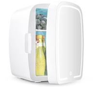 Mini Frigo, 6 Litri Mini Frigorifero Portatile AC/DC 12V 40W, Silenzioso Minifrigo con Maniglia Portatile e Ripiano, per Camera /Ufficio /Campeggio /Tavolo per La Cura Della Pelle/Medicinali/Bevande