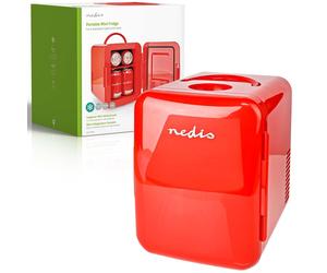 MINI FRIGO FRIGORIFERO PORTATILE 4LITRI ROSSO CASA BARCA CAMPER 12 220VOLT NEDIS