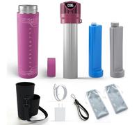 Mini Frigo per Insulina da Viaggio 4 Penne, 2-8℃ Frigorifero per Medicinali | Portatile, USB Borse per Insulina con 4 ghiaccio biogel, approvate dalla TSA, magenta