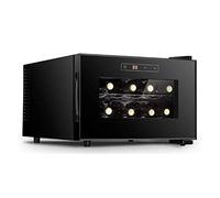 Mini frigo per vino indipendente, mini frigo per vino a temperatura costante, vetro temperato con protezione dai raggi UV, mini frigo per vino compatto, capacità 12 bottiglie, controllo digitale