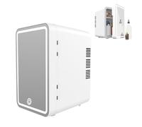 Mini Frigo Portatile, 4 Litri Frigorifero Di Bellezza Portatile A Specchio Con Illuminazione A LED Per Camera Da Letto, Auto, Scrivania Dell'ufficio (Color : White)