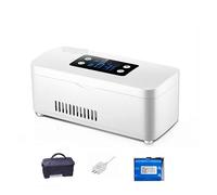 Mini frigoriferi Frigorifero portatile da viaggio for insulina Conservazione della medicina Mini dispositivo di raffreddamento Smart Mute Display LCD Portapillole di grande capacità per i viaggi in au