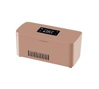 Mini frigoriferi Scatola refrigerata for insulina ricaricabile Mini frigorifero Custodia for il trasporto Termostato Ormone della crescita Farmaco Frigorifero da 2-8 gradi Per auto, viaggi(Rose gold+1